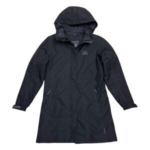 HELLY HANSEN Warmcore Waterproof Black Long Ski Parka Jacket Coat Womens Small